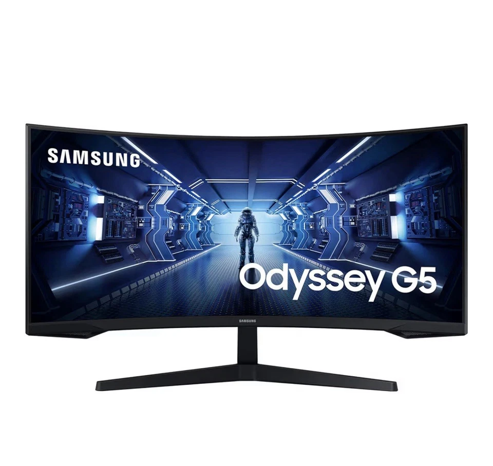 Samsung Odyssey G5 C34G55TWWP 34 Zoll UWQHD Curved Gaming Monitor 165Hz 1ms - Bild 1 von 3