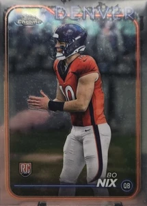 2024 Topps Chrome #206 Bo Nix - Picture 1 of 2