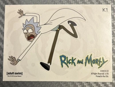 2018 Cryptozoic Rick And Morty Season 1 Stickers #K1 Rick Sanchez - Image 1 of 2