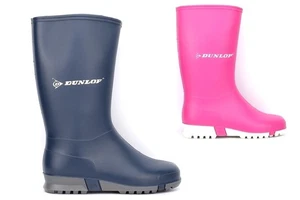 Dunlop Niñas/Niños Botas de agua Niñas Botas de agua Niños Botas de agua Impermeables para caminar - Imagen 1 de 9