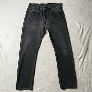 Levis Jeans Men Tag 33x34 (Fits 32x32) Black 501xx Button Fly 501-0660 Mexico - Picture 1 of 24