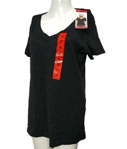Felina Women's New Size Medium T Shirt V-neck Short Sleeve Pull Over - Picture 1 of 7