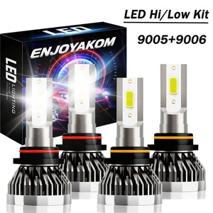 9006 9005 LED Headlight KIT Combo Bulbs 10000K High Low Beam Super Bright 4Pcs - Bild 1 von 11