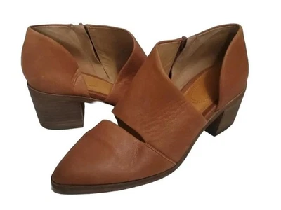 Zapatos Corso Como Mujer Talla 7.5 Marrón Corte Botines Tacón Bloque Punta Punta Foto 1 de 4