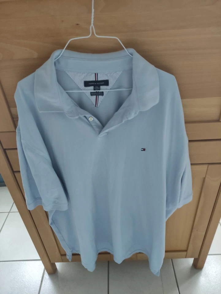Tommy Hilfiger Herren Polo Shirt Poloshirt hellblau Größe  XXXL - Bild 1 von 1