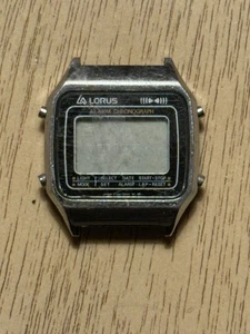 Vintage Lorus Y789–5A00 Digital Watch Stainless Steel Face Only - For Parts Only - Picture 1 of 9