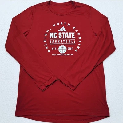 TEAM ISSUED Adidas Aeroready NC State Wolfpack basketball t-shirt Men's MEDIUM M - Image 1 of 4