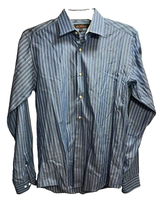 Camisa de vestir Ben Sherman manga larga para hombre - Talla: mediana (15 - 34) - Color: azul Foto 1 de 4