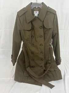 Worthington Military Olive Trench Coat Size M New With Tags Vintage - Picture 1 of 16