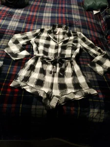 PAGLIACCETTO DONNA VICTORIA'S SECRET TAGLIA:M NERO CHECK LOUNGE/PJ OUTFIT*NUOVO CON ETICHETTE*COSÌ CARINO - Foto 1 di 17