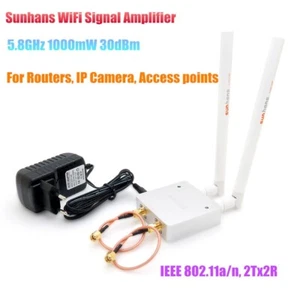 SUNHANS 5.8GHz 1000mW 30dBm Antena dual 802.11a / n WiFi amplificador de refuerzo de señal - Imagen 1 de 8