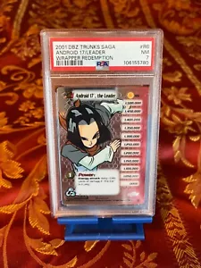 PSA 7 Hi-Tech Foil Android 17 LEADER 2001 Cell Saga #R6 Dragon Ball Z DBZ TCG - Picture 1 of 2