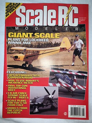 Scale RC Modeler Magazine - August 1994 Radio Controlled Airplanes - Image 1 of 2