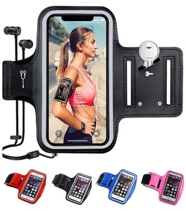 FASCIA DA BRACCIO SPORTIVA REGOLABILE PORTA CELLULARE JOGGING per APPLE IPHONE - Photo 1/11