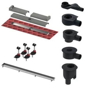 TECE Drainline Evo Duschrinne Fliese / Fliesenmulde Plate 70 - 120 cm Komplett - Bild 1 von 4