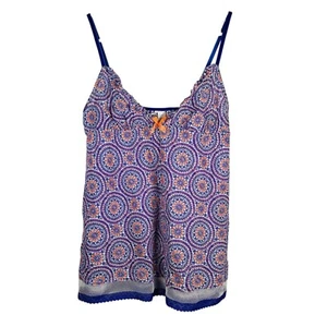 Victoria’s Secret Medium Cotton Pajama Set Geometric Capri Loungewear - Picture 1 of 8