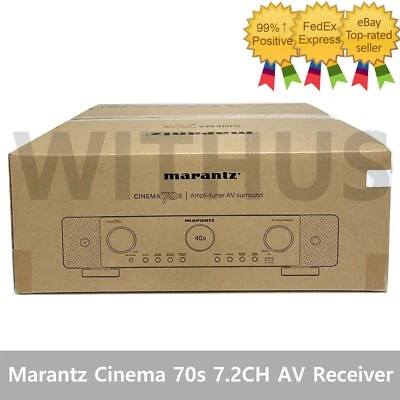 Marantz Cinema 70s Slimline 7.2 CH AV Receiver with 8K Ultra HD HEOS/Sliver 220V - Image 1 of 2