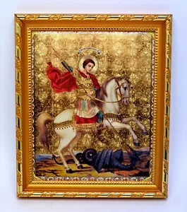Icono de San Jorge икона святой Георгий победоносец освящена 14,5x12x1,5 cm - Imagen 1 de 1