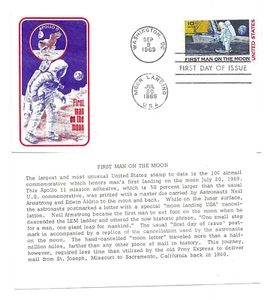 C76 10c Erster Mann auf dem Mond, Cover Craft Siegel, (CCC), FDC - Bild 1 von 1