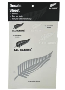 ALL BLACKS INTERNATIONAL RUGBY SILVER FERN 5 STICKER VINYL DECAL SHEET - Picture 1 of 1