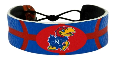 Kansas Jayhawks Team Color Basketball Bracelet [NEW] NCAA Jewelry Wrist Necklace Cover