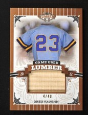 2022 Leaf Lumber Game Used Lumber Relic Bronze #GUL-54 Greg Vaughn /40