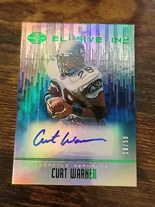 Panini Illusions 2019 CURT WARNER inchiostro sfuggente lamina verde AUTO /50 SEAHAWKS - Foto 1 di 7