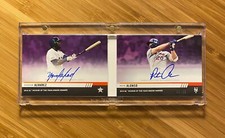 2019 Topps NOW Purple ROY Winners Pete Alonso Yordan Alvarez #2/25 Rookie Auto