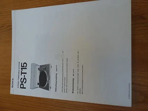 SONY PS-T15 Gebruiksaanwijzing - Bruksanvisning - Photo 1/2