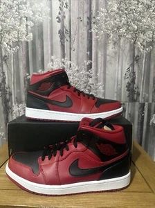 Nike Air Jordan 1 Mid Fitnessstudio rot Herren Größe UK 9,5 EUR 44,5 US 10,5 (554724-660) - Bild 1 von 8