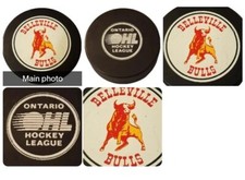 BELLEVILLE BULLS OHL VINTAGE VICEROY OFFICIAL GAME PUCK MADE IN CANADA 