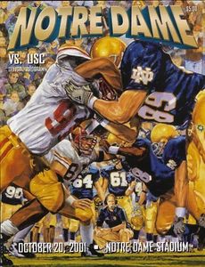 2001 Notre Dame Fighting Irish vs USC Trojans Football Program MT - Bild 1 von 1