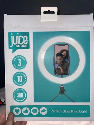 Juice Social 'Perfect Glow' Ring Light - BNIB - portable LED desktop lamp - Image 1 of 3
