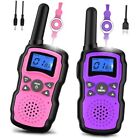  Walkie Talkies for Kids Rechargeable with USB Charger 6000mAh Pink Purple