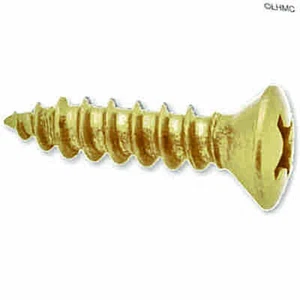 6 X 1/2" Ovalado Phillips Cabeza Tornillo-Latón Chapado (25 piezas) - Imagen 1 de 1