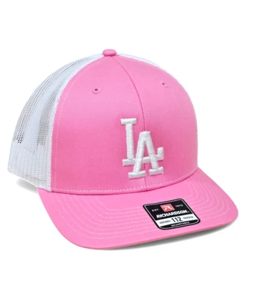 Sombrero estilo camionero Richardson 112 3D LA BLANCO bordado en ROSA Y BLANCO NUEVO Foto 1 de 4