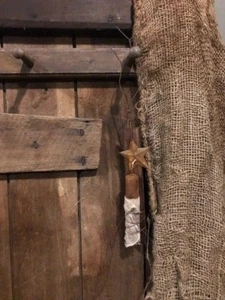 Primitiver Zapfenhänger Kerzenbehang früher Look Windlicht schmuddelig Kerzenständer  - Bild 1 von 12