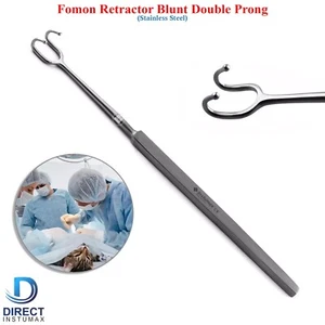 Instrumentos quirúrgicos otorrinolaringólogos Fomon retractores gancho de piel doble punta extremo de bola 16 cm - Imagen 1 de 5