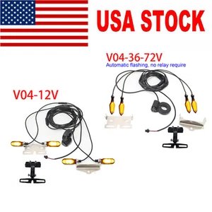 Set luci di direzione testa e coda Ebike elettrica 12V 36V-72V con staffa SDE - Foto 1 di 15