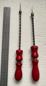 Tolle - 2Stk. alte Drillbohrer, Holzhandbohrer, Kastanienbohrer aus Eisen / Holz - Bild 1 von 18
