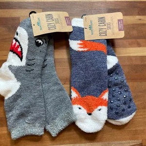 Acogedor juego de dos calcetines difusos de cabina juvenil, pequeños (10k-4) - Imagen 1 de 7