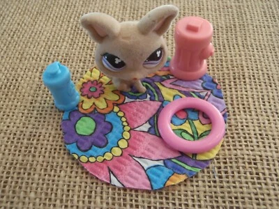 Littlest Pet Shop Pet & Accessories Brown Fuzzy Chihuahua Dog #461 B11 - Image 1 of 4