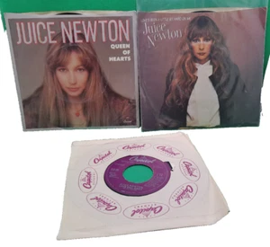 Juice Newton 45 record w jacket Queen Hearts Hard Night Capitol lot 3 vintage - Picture 1 of 7
