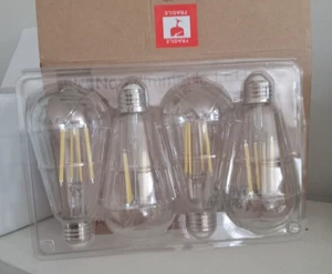 Edison light bulbs 4-Pack Vintage 8W ST64 LED 100W Equivalent, 1400LM E26 Light - Picture 1 of 7