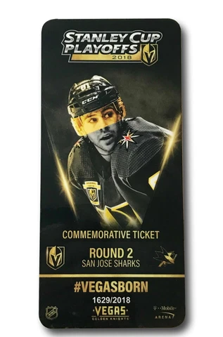 Vegas Golden Knights Commemorative San Jose Sharks Playoff Ticket #D/2018 VGK Cover