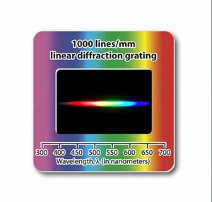 Beugungsgitter Linear Diffraction Grating Slide Optisches Gitter 1000 lines/mm - Bild 1 von 3