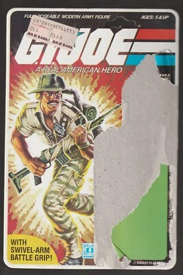 Hasbro G.I. 1983 Recondo Tarjeta de respaldo de archivo Joe ARAH original sin cortar 32 reverso Foto 1 de 2