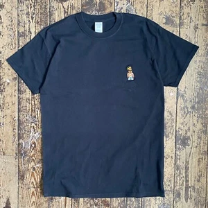 Actual Fact Biggie Coogi Cartoon Embroidered Hip Hop Black Tee T Shirt - Picture 1 of 4