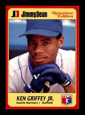 1991 Jimmy Dean #2 Ken Griffey Jr. Seattle Mariners Baseball Card HOF