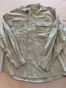 World Wide Sportsman Fishing Shirt Mens XXXL Sage Outdoor Collared Long Sleeve - Picture 1 of 5